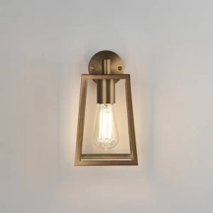Image of 1 Light Outdoor Wall Lantern Antique Brass, E27