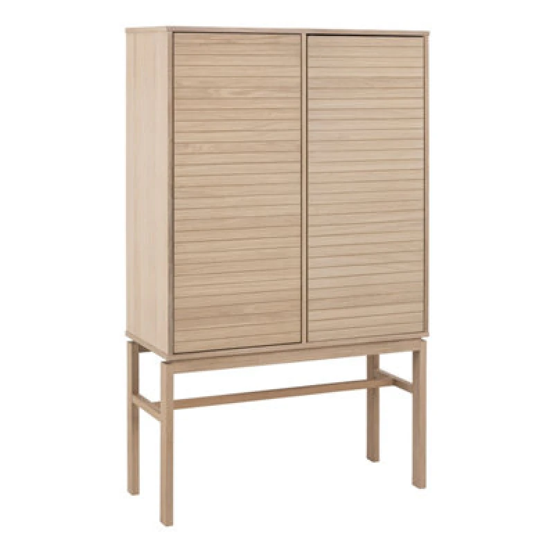 Image of Furniture To Go Linley Cabinet With 2 Doors And 4 Shelves In White Oak