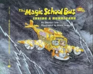 Image of magic school bus inside a hurricane