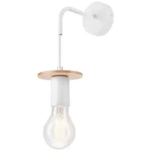 Image of Lamkur Lighting - Angelina Wall Light White , 1x E27