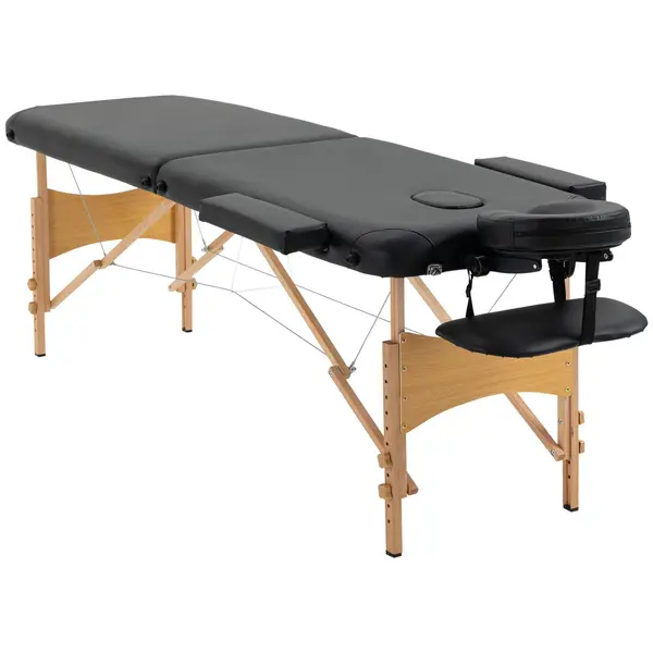 Image of Portable Massage Bed Folding Spa Beauty Massage Table with 2 Sections