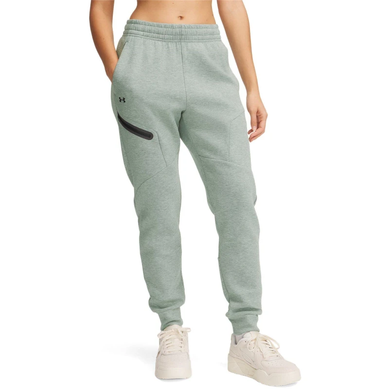 Image of Under Armour Womens Unst Fleece Performance Tracksuit Bottoms Green female 8 (XS)