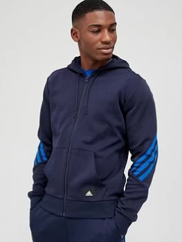 Image of adidas Future Icons Full Zip Hoodie - Navy Size M Men