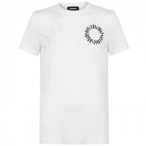 Image of Diesel Circle Chest T-Shirt - White 100