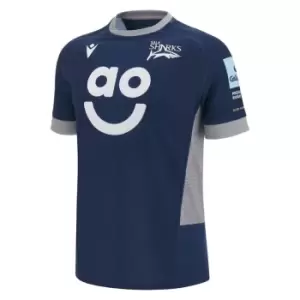 Image of Macron Sale Sharks 23/24 Home Rugby Shirt - Blue