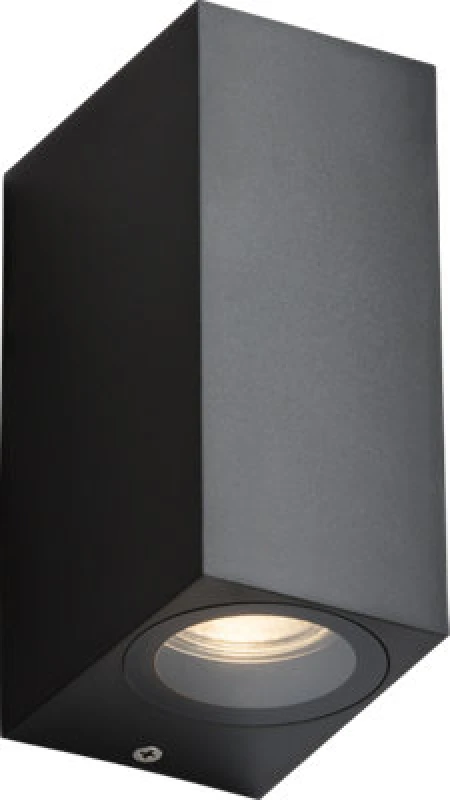 Image of Netlighting Knightsbridge ALANA 230V IP65 GU10 Polycarbonate UpDown Wall light Black ALS2BK Black