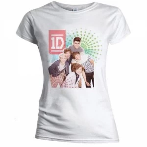 Image of One Direction Colour Test Skinny White Ladies TS X Large