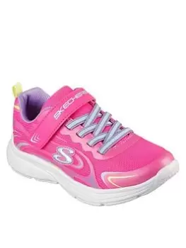 Image of Skechers Girls Wavy Lites 3D Print Trainer, Pink, Size 3 Older