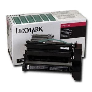 Image of Lexmark 15G031M Magenta Laser Toner Ink Cartridge