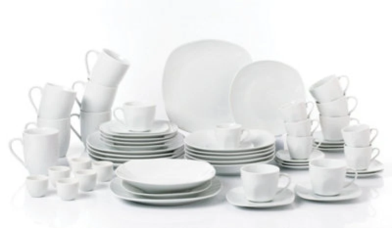 Image of Waterside 54Pc White Square Athena Dinner Set 5508
