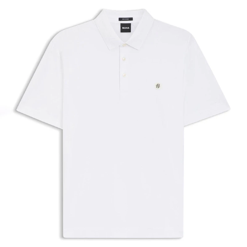 Image of Boss C-Parris Double Monogram Polo Shirt Natural male S