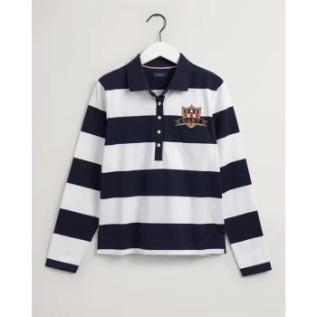 Image of Gant Banner Polo Shirt Womens - EVENING BLU 433