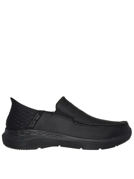 Image of Skechers Respected Leather Slip Ins Black Male 11 JS63805