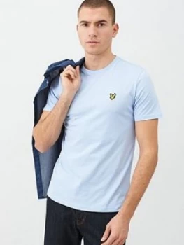 Image of Lyle & Scott Plain T-Shirt - Light Blue Size M Men