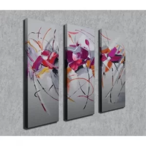Image of CU06 Multicolor Decorative Canvas Painting (3 Pieces)