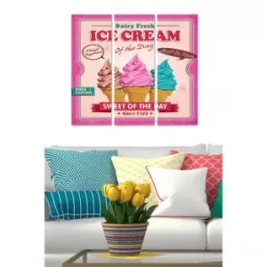 Image of MDF3384630 Multicolor Decorative MDF Painting (3 Pieces)