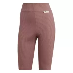 Image of adidas Studio Lounge Ribbed Shorts Womens - Pink