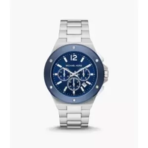 Image of Michael Kors Mens Lennox Chronograph Stainless Steel Watch - Silver