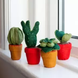 Image of Wool Couture Easy Care Cactus Craft Kit MultiColoured