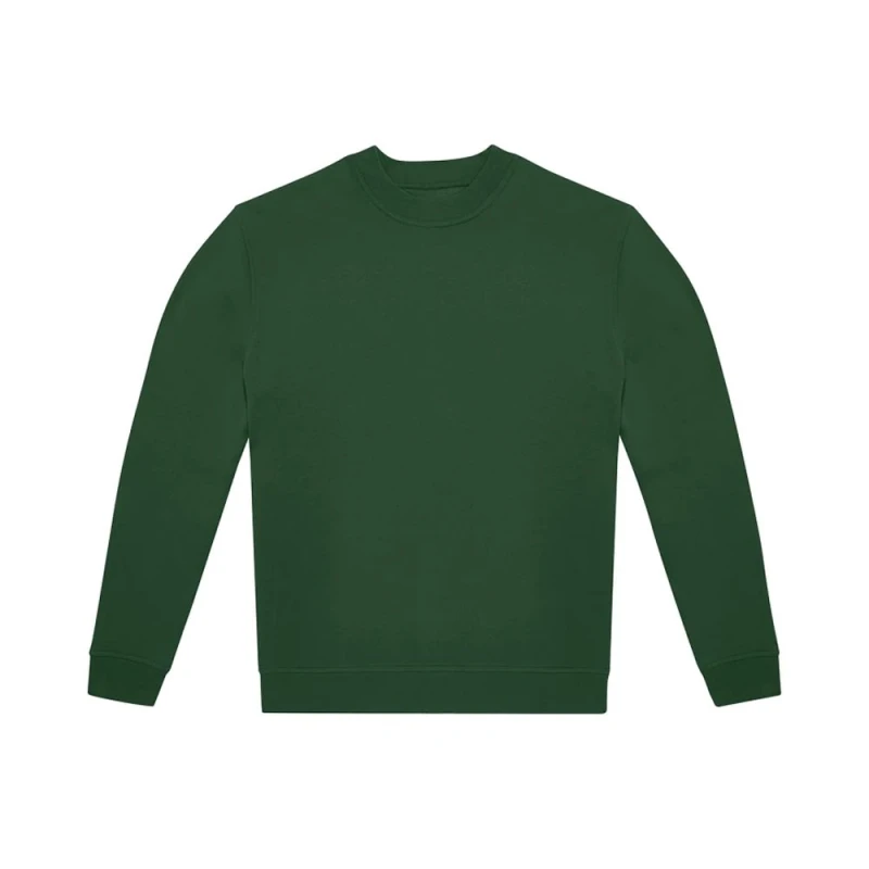 Image of B&C Mens ID.332 Crew Neck Sweatshirt in Bottle Green Size: XS Bottle Green Male XS