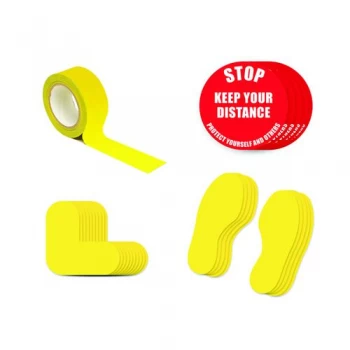 Image of Social Distance Marker Kit Stop Keep Your Distance 2A SDKIT2A