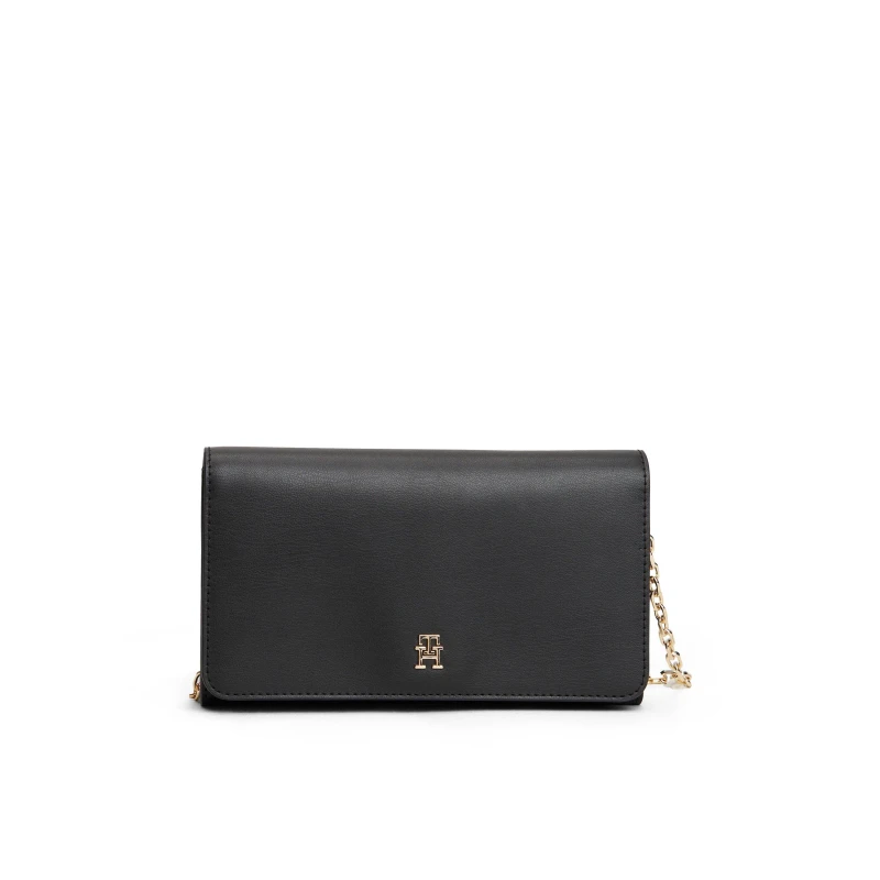 Image of Tommy Hilfiger Womens Icon Wallet On Chain Black female One Size