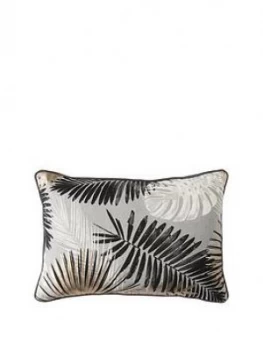 Image of Gallery Monochrome And Gold Palm Leaves Cushion