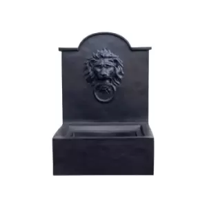 Image of Ivyline Outdoor Luxury Lion Water Feature Granite H:78 x W:59 Cm