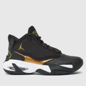 Image of Jordan Jordan Max Aura 4 (Gs), Black/Metallic Gold-White, size: 5, Unisex, Shoes grade school, DQ8404-071