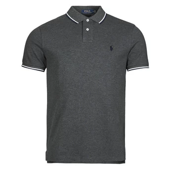 Image of Polo Ralph Lauren HOULIA mens Polo shirt in Grey - Sizes EU XXL,EU S,EU M,EU L,EU XL,EU XS