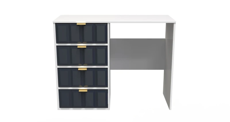 Image of Ready Assembled 2 U Metro 4 Drawer Vanity (Ready Assembled) in Dark Blue Dark Blue Unisex