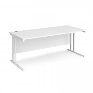 Image of Maestro 25 WL Straight Desk 1800mm x 800mm - White Cantilever Frame w