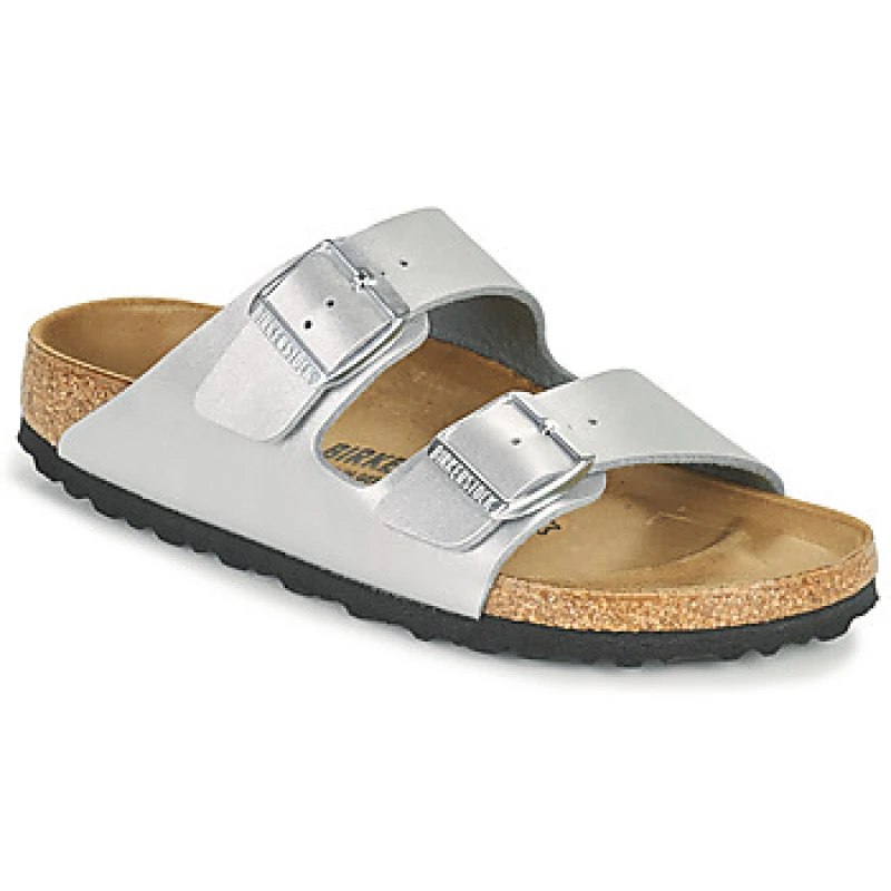 Image of Birkenstock Arizona Double Strap Mules silver-coloured Women 36 (3.5);37 (4);38 (5);39 (5.5 to 6);40 (6.5)