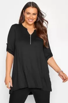 Image of Zip Front Longline Top