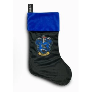 Image of Ravenclaw Harry Potter Fleece Christmas Stocking Woven Badge 47x30cm