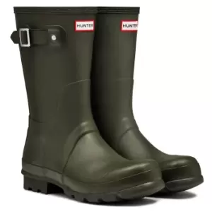 Image of Hunter Mens Original Short Wellington Boots Dark Olive 8 (EU42)