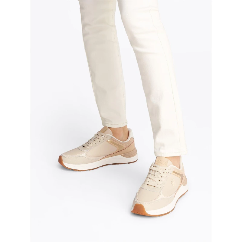 Image of Tommy Hilfiger Casual Fashion Runner Lthr Mix Classic Beige female 4 (37)