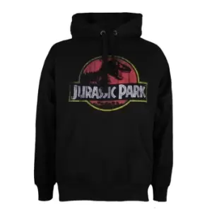 Image of Logo Mania Jurassic Park Long Sleeve Hoodie - Black