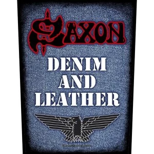 Image of Saxon - Denim & Leather Back Patch
