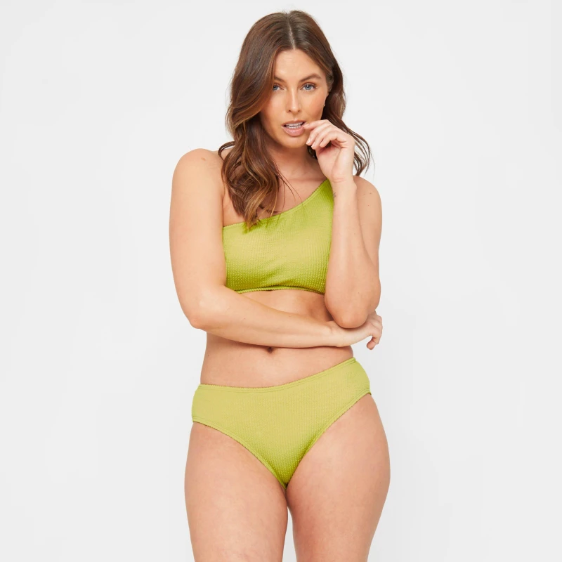 Image of Be You Textured Bikini Bottoms - Green Green 8