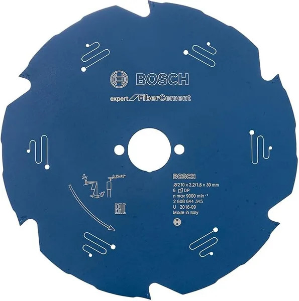 Image of Bosch Fiber Cement Cutting Saw Blade 2608644345 Diameter: 210mm