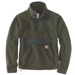 Image of Carhartt Mens Relaxed Fit Pullover Sherpa Fleece Jacket S - Chest 34-36' (86-91cm)