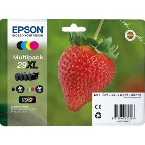 Image of Epson Strawberry 29XL Black and Tri Colour Ink Cartridge