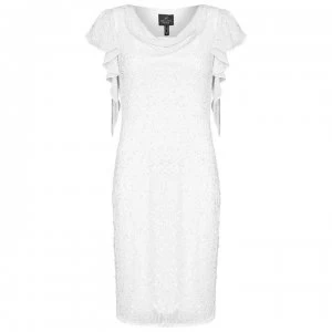 Image of Adrianna Papell Adrianna Bead Short Dress Womens - IVORY