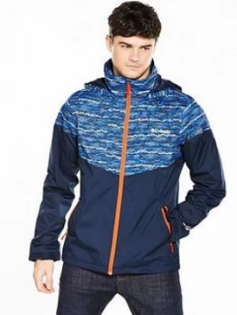 Image of Columbia Inner Limits Printed Windbreaker Navy Size M Men