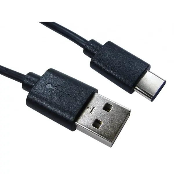 Image of Cables Direct 3m USB 2.0 Male Type-C to Male Type-A Cable in Black