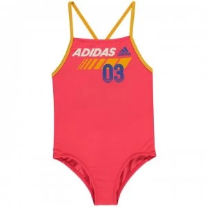 Image of adidas YA Swimsuit Junior Girls - Shock Red