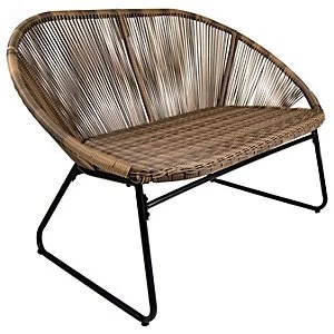 Image of Charles Bentley Bali 2 Seater Natural Garden Bench