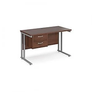 Image of Maestro 25 Cantilever Desk with 2 Drawer Pedestal 600 mm Beech