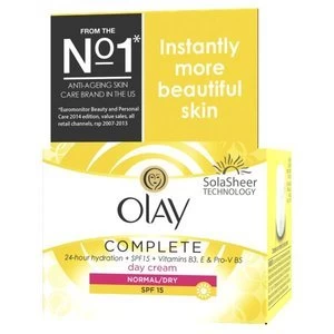 Image of Olay Complete 3in1 Day Cream Normal/Dry Skin SPF15 50ml